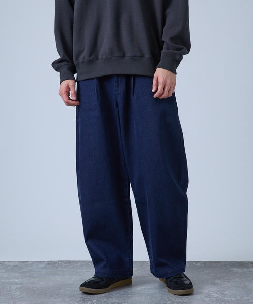 B.C STOCK（ベーセーストック）の「トラッド バレルワイドスラックス（スラックス・メンズ・ベージュ/チャコールグレー/ネイビー・MEDIUM/LARGE）」の13枚目の写真