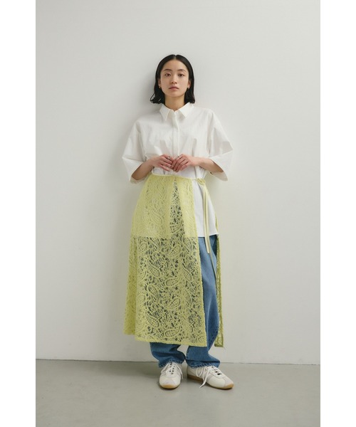 STYLEMIXER(スタイルミキサー)の「ニュアンスレースラップスカーフ(バンダナ/スカーフ・レディース・ライトグリーン/ネイビー/アイボリー・FREE)」の11枚目の写真