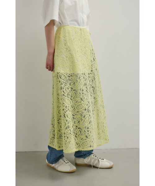 STYLEMIXER(スタイルミキサー)の「ニュアンスレースラップスカーフ(バンダナ/スカーフ・レディース・ライトグリーン/ネイビー/アイボリー・FREE)」の12枚目の写真