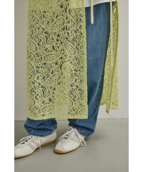 STYLEMIXER(スタイルミキサー)の「ニュアンスレースラップスカーフ(バンダナ/スカーフ・レディース・ライトグリーン/ネイビー/アイボリー・FREE)」の14枚目の写真