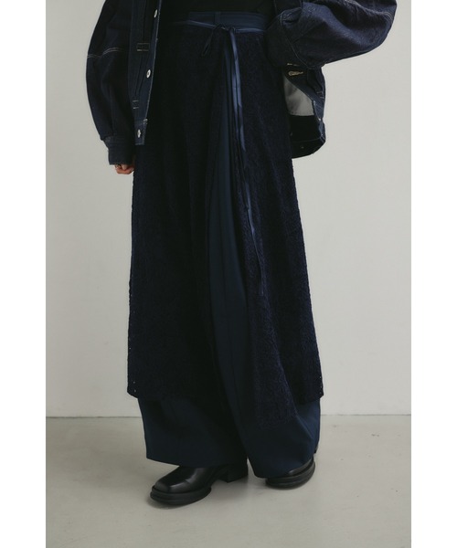 STYLEMIXER(スタイルミキサー)の「ニュアンスレースラップスカーフ(バンダナ/スカーフ・レディース・ライトグリーン/ネイビー/アイボリー・FREE)」の20枚目の写真