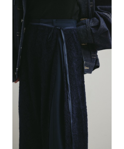 STYLEMIXER(スタイルミキサー)の「ニュアンスレースラップスカーフ(バンダナ/スカーフ・レディース・ライトグリーン/ネイビー/アイボリー・FREE)」の21枚目の写真