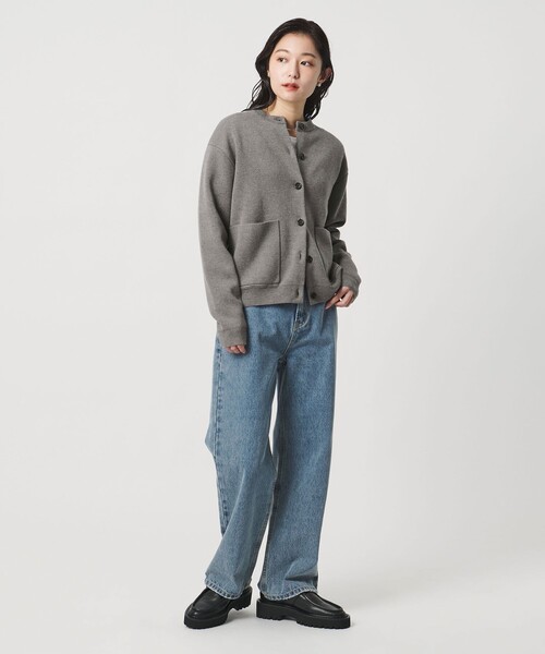 MARW UNITED ARROWS(マルゥ ユナイテッドアローズ)の「<MARW UNITED ARROWS>ルーズ クルーネック カーディガン(カーディガン/ボレロ・レディース・ライトグレー/グレー系/レッド・FREE)」の5枚目の写真