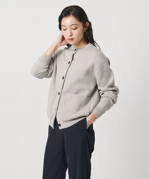 MARW UNITED ARROWS(マルゥ ユナイテッドアローズ)の「<MARW UNITED ARROWS>ルーズ クルーネック カーディガン(カーディガン/ボレロ・レディース・ライトグレー/グレー系/レッド・FREE)」の7枚目の写真