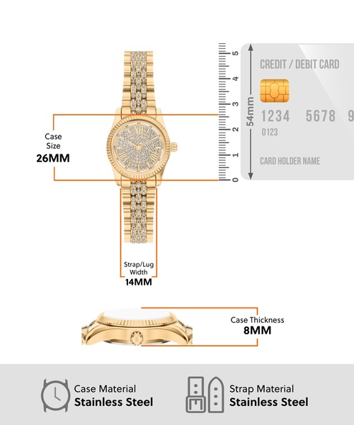 MICHAEL KORS(マイケルコース)の「マイケル・コース 腕時計 レディース アナログ ステンレス MK7575(アナログ腕時計・レディース・ゴールド・FREE)」の5枚目の写真
