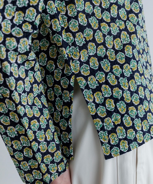 MEYAME(メヤメ)の「MEYAME/メヤメ コットンプリントブラウス COTTON PRINT BLOUSE(シャツ/ブラウス・レディース・ネイビー/ブルー・FREE)」の5枚目の写真