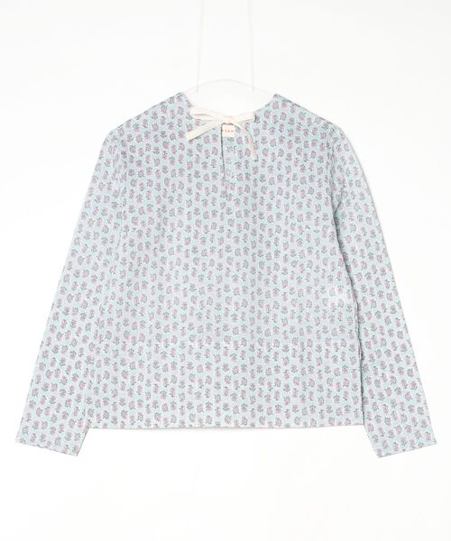 MEYAME(メヤメ)の「MEYAME/メヤメ コットンプリントブラウス COTTON PRINT BLOUSE(シャツ/ブラウス・レディース・ネイビー/ブルー・FREE)」の12枚目の写真