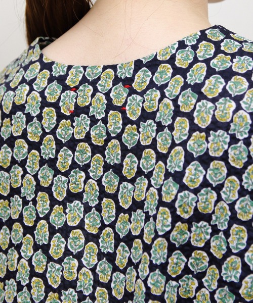 MEYAME(メヤメ)の「MEYAME/メヤメ コットンプリントブラウス COTTON PRINT BLOUSE(シャツ/ブラウス・レディース・ネイビー/ブルー・FREE)」の15枚目の写真