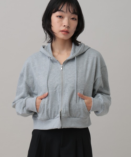 3.3 Field Trip (3.3フィールドトリップ)の「3.3 Field Trip/スタッズロゴジップパーカー(ウラケ)(パーカー・レディース・ブラック/レッド/グレー・FREE)」の13枚目の写真