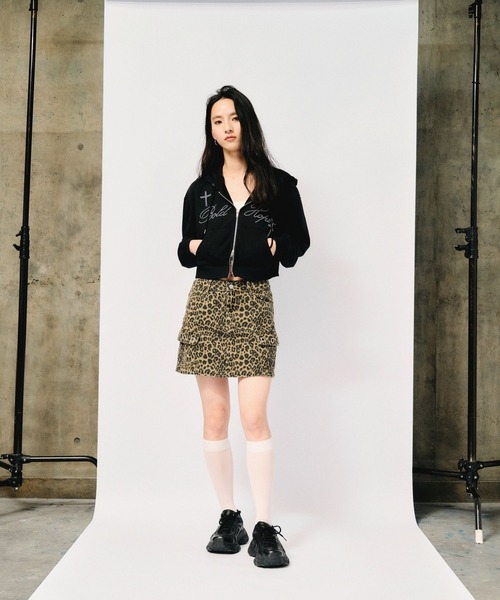 3.3 Field Trip (3.3フィールドトリップ)の「3.3 Field Trip/スタッズロゴジップパーカー(ウラケ)(パーカー・レディース・ブラック/レッド/グレー・FREE)」の4枚目の写真