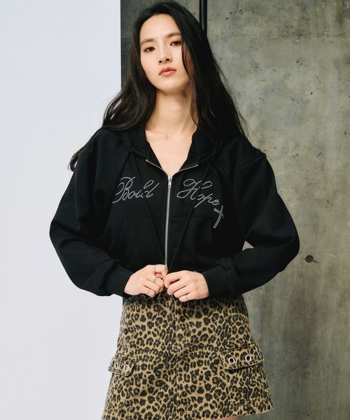 3.3 Field Trip (3.3フィールドトリップ)の「3.3 Field Trip/スタッズロゴジップパーカー(ウラケ)(パーカー・レディース・ブラック/レッド/グレー・FREE)」の8枚目の写真