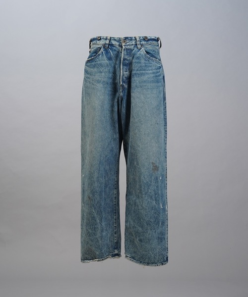 MAISON SPECIAL(メゾンスペシャル)の「《UNISEX》【Vintage Style Denim Fabric】Prime-Wide Straight Denim Pants/【ヴィンテージスタイルデニム】プライムワイドストレートデニム【MAISON SPECIAL/メゾンスペシャル】■セットアップ対応■(デニムパンツ・メンズ・ブラック/ホワイト/ブルー・1/0/2)」の18枚目の写真