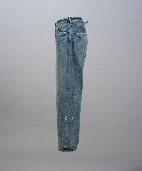 MAISON SPECIAL(メゾンスペシャル)の「《UNISEX》【Vintage Style Denim Fabric】Prime-Wide Straight Denim Pants/【ヴィンテージスタイルデニム】プライムワイドストレートデニム【MAISON SPECIAL/メゾンスペシャル】■セットアップ対応■(デニムパンツ・メンズ・ブラック/ホワイト/ブルー・1/0/2)」の19枚目の写真