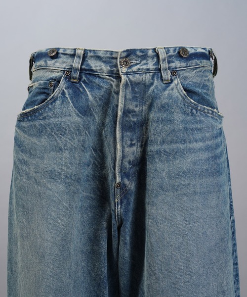 MAISON SPECIAL(メゾンスペシャル)の「《UNISEX》【Vintage Style Denim Fabric】Prime-Wide Straight Denim Pants/【ヴィンテージスタイルデニム】プライムワイドストレートデニム【MAISON SPECIAL/メゾンスペシャル】■セットアップ対応■(デニムパンツ・メンズ・ブラック/ホワイト/ブルー・1/0/2)」の21枚目の写真