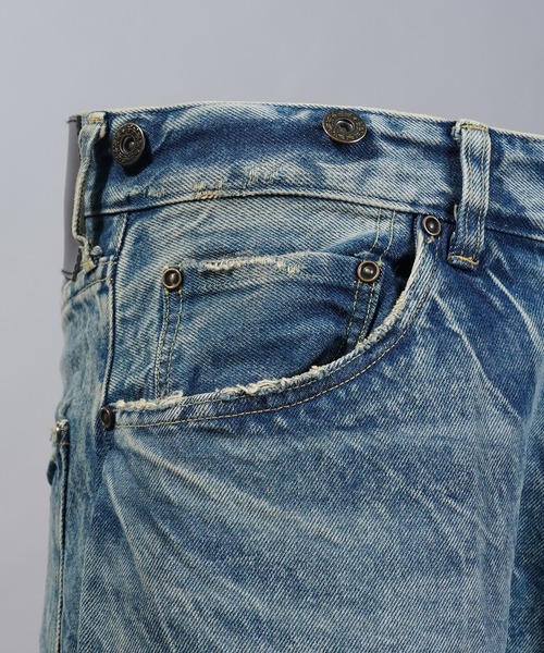 MAISON SPECIAL(メゾンスペシャル)の「《UNISEX》【Vintage Style Denim Fabric】Prime-Wide Straight Denim Pants/【ヴィンテージスタイルデニム】プライムワイドストレートデニム【MAISON SPECIAL/メゾンスペシャル】■セットアップ対応■(デニムパンツ・メンズ・ブラック/ホワイト/ブルー・1/0/2)」の22枚目の写真