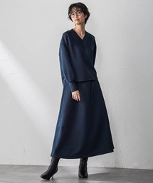 MAYSON GREY（メイソングレイ）の「軽量ボンディングスカートセットアップ≪洗濯機で洗える≫（ワンピース）」