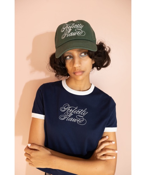 G.V.G.V.(ジーヴィージーヴィー)の「EMBROIDERY RINGER TEE(Tシャツ/カットソー・レディース・ネイビー/ベージュ/ホワイト・ONE SIZE)」の3枚目の写真