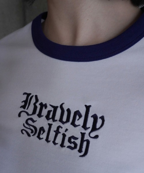 G.V.G.V.(ジーヴィージーヴィー)の「EMBROIDERY RINGER TEE(Tシャツ/カットソー・レディース・ネイビー/ベージュ/ホワイト・ONE SIZE)」の14枚目の写真