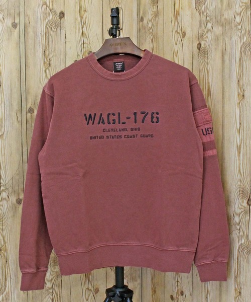 AVIREX(アヴィレックス)の「FADED MIL.POCKET CREWNECK SWEAT(スウェット・メンズ・チャコールグレー/ブルーグレー/ライトグレー/バーガンディー・M/XL/XXL/L)」の4枚目の写真