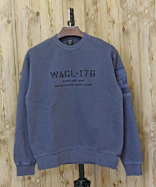 AVIREX(アヴィレックス)の「FADED MIL.POCKET CREWNECK SWEAT(スウェット・メンズ・チャコールグレー/ブルーグレー/ライトグレー/バーガンディー・M/XL/XXL/L)」の3枚目の写真