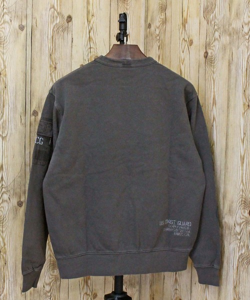 AVIREX(アヴィレックス)の「FADED MIL.POCKET CREWNECK SWEAT(スウェット・メンズ・チャコールグレー/ブルーグレー/ライトグレー/バーガンディー・M/XL/XXL/L)」の6枚目の写真