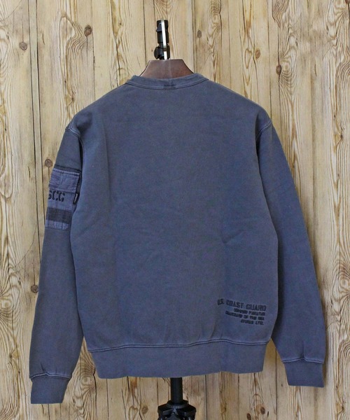 AVIREX(アヴィレックス)の「FADED MIL.POCKET CREWNECK SWEAT(スウェット・メンズ・チャコールグレー/ブルーグレー/ライトグレー/バーガンディー・M/XL/XXL/L)」の14枚目の写真