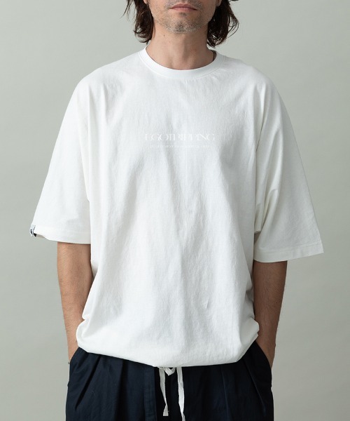 EGO TRIPPING(エゴトリッピング)の「mt10248- KITE TEE frocky フロッキープリントTシャツ(666653)(Tシャツ/カットソー・メンズ・杢グレー/ブラック/ホワイト/チャコール・48/46)」の1枚目の写真