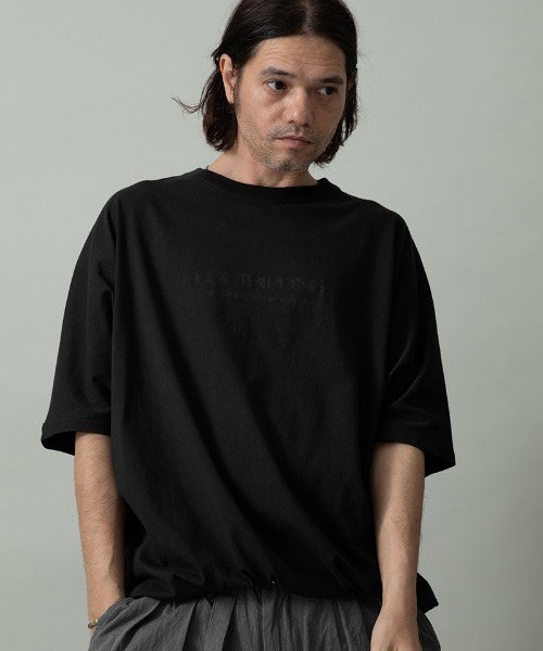 EGO TRIPPING(エゴトリッピング)の「mt10248- KITE TEE frocky フロッキープリントTシャツ(666653)(Tシャツ/カットソー・メンズ・杢グレー/ブラック/ホワイト/チャコール・48/46)」の2枚目の写真