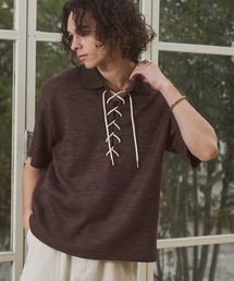 CASPER JOHN | Melange lace polo shirts/メランジレースポロシャツ(ポロシャツ)