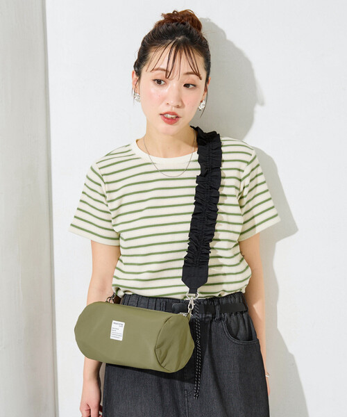 FREAK'S STORE（フリークスストア）の「限定展開　FREAK'S STORE クシュクシュ ショルダー 楕円 バッグ（ショルダーバッグ・レディース・オリーブ/ブラック/ベージュ・ONE SIZE）」の4枚目の写真