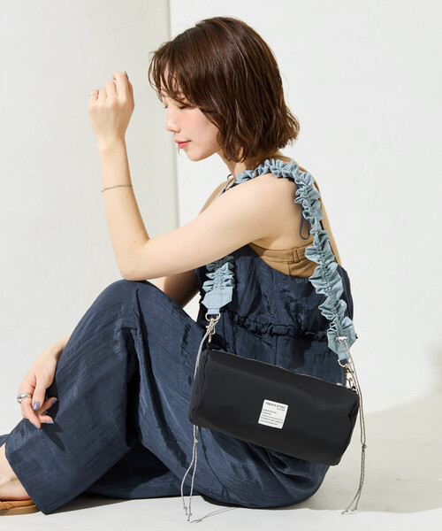 FREAK'S STORE（フリークスストア）の「限定展開　FREAK'S STORE クシュクシュ ショルダー 楕円 バッグ（ショルダーバッグ・レディース・オリーブ/ブラック/ベージュ・ONE SIZE）」の12枚目の写真