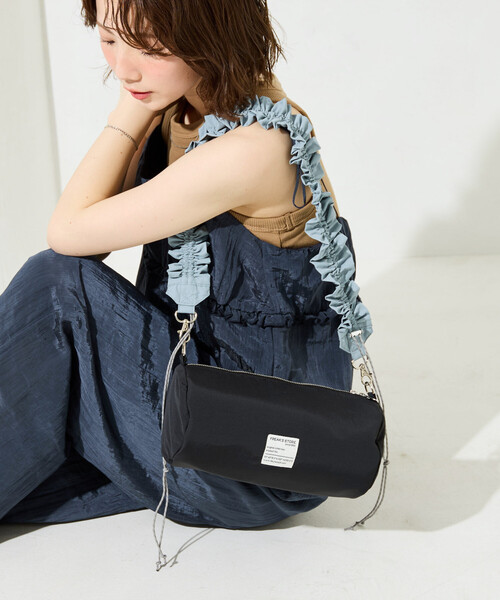 FREAK'S STORE（フリークスストア）の「限定展開　FREAK'S STORE クシュクシュ ショルダー 楕円 バッグ（ショルダーバッグ・レディース・オリーブ/ブラック/ベージュ・ONE SIZE）」の13枚目の写真