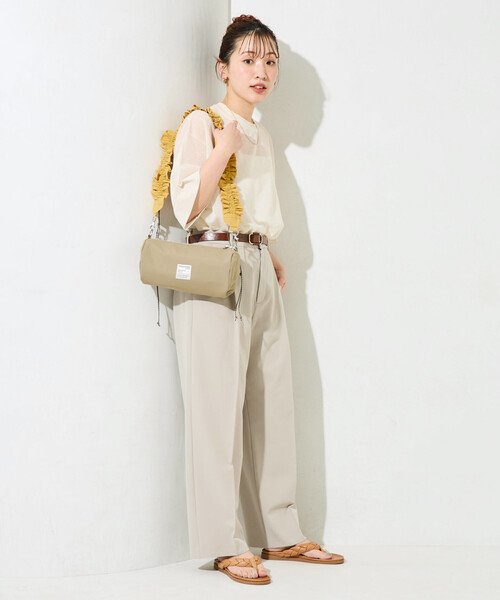 FREAK'S STORE（フリークスストア）の「限定展開　FREAK'S STORE クシュクシュ ショルダー 楕円 バッグ（ショルダーバッグ・レディース・オリーブ/ブラック/ベージュ・ONE SIZE）」の15枚目の写真