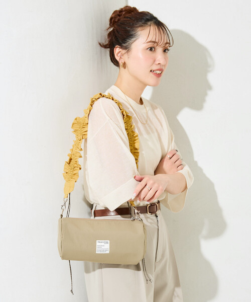 FREAK'S STORE（フリークスストア）の「限定展開　FREAK'S STORE クシュクシュ ショルダー 楕円 バッグ（ショルダーバッグ・レディース・オリーブ/ブラック/ベージュ・ONE SIZE）」の16枚目の写真