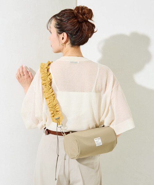 FREAK'S STORE（フリークスストア）の「限定展開　FREAK'S STORE クシュクシュ ショルダー 楕円 バッグ（ショルダーバッグ・レディース・オリーブ/ブラック/ベージュ・ONE SIZE）」の19枚目の写真