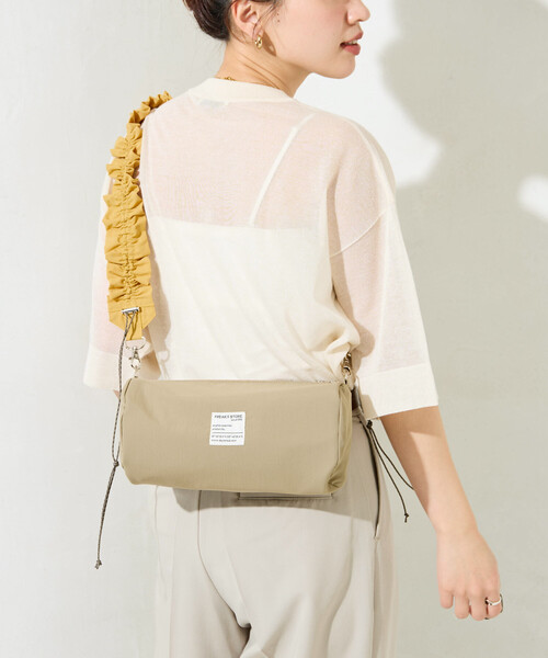 FREAK'S STORE（フリークスストア）の「限定展開　FREAK'S STORE クシュクシュ ショルダー 楕円 バッグ（ショルダーバッグ・レディース・オリーブ/ブラック/ベージュ・ONE SIZE）」の21枚目の写真