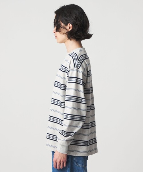 A DAY IN THE LIFE UNITED ARROWS(アデイインザライフユナイテッドアローズ)の「USAコットン ボーダー リラックスカットソー<A DAY IN THE LIFE>(Tシャツ/カットソー・メンズ・ライトグレー/ブラック・M/L)」の10枚目の写真