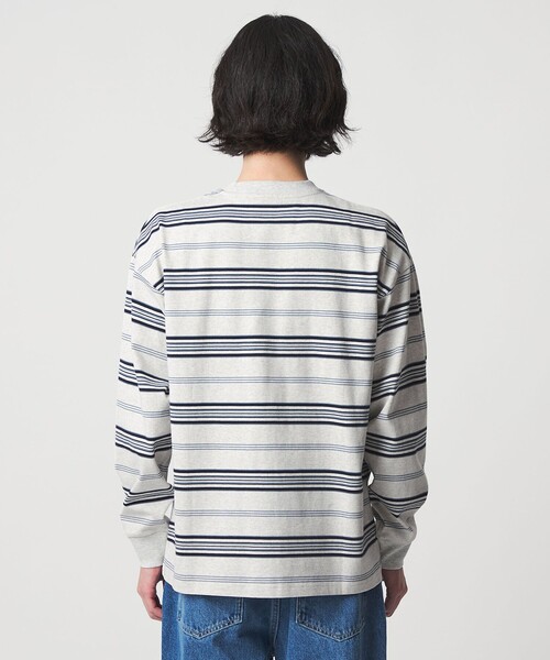 A DAY IN THE LIFE UNITED ARROWS(アデイインザライフユナイテッドアローズ)の「USAコットン ボーダー リラックスカットソー<A DAY IN THE LIFE>(Tシャツ/カットソー・メンズ・ライトグレー/ブラック・M/L)」の11枚目の写真