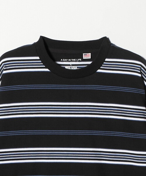 A DAY IN THE LIFE UNITED ARROWS(アデイインザライフユナイテッドアローズ)の「USAコットン ボーダー リラックスカットソー<A DAY IN THE LIFE>(Tシャツ/カットソー・メンズ・ライトグレー/ブラック・M/L)」の14枚目の写真