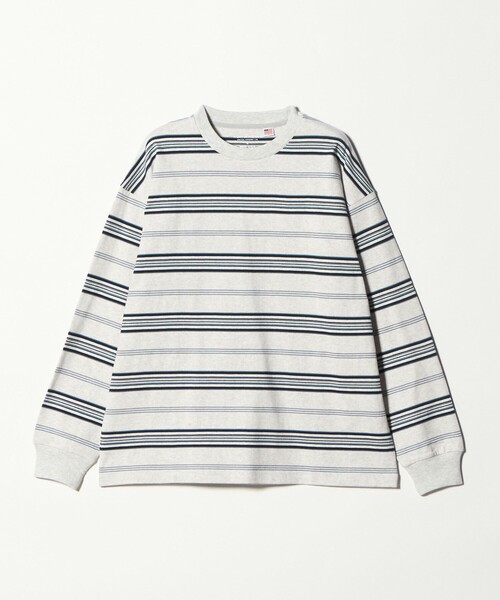 A DAY IN THE LIFE UNITED ARROWS(アデイインザライフユナイテッドアローズ)の「USAコットン ボーダー リラックスカットソー<A DAY IN THE LIFE>(Tシャツ/カットソー・メンズ・ライトグレー/ブラック・M/L)」の17枚目の写真