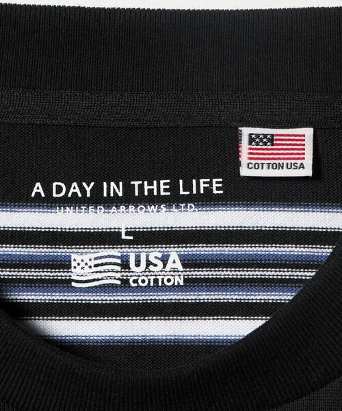 A DAY IN THE LIFE UNITED ARROWS(アデイインザライフユナイテッドアローズ)の「USAコットン ボーダー リラックスカットソー<A DAY IN THE LIFE>(Tシャツ/カットソー・メンズ・ライトグレー/ブラック・M/L)」の20枚目の写真