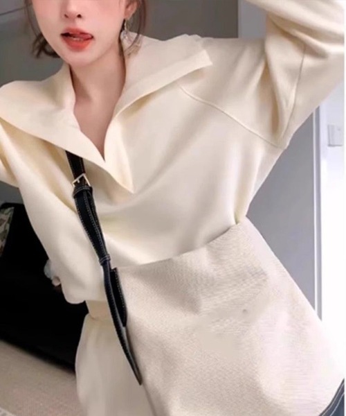 Flugge(フラッジー)の「オープンカラートップス×ロングスカートセットアップ(その他トップス・レディース・アイボリー・LARGE)」の7枚目の写真