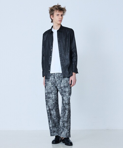 5351 POUR LES HOMMES（ゴーサンゴーイチプールオム）の「【総柄】ダンカリージャガード ワイド テーパード パンツ（その他パンツ・メンズ・ブラック/インディゴブルー・44/50/48/46）」の3枚目の写真