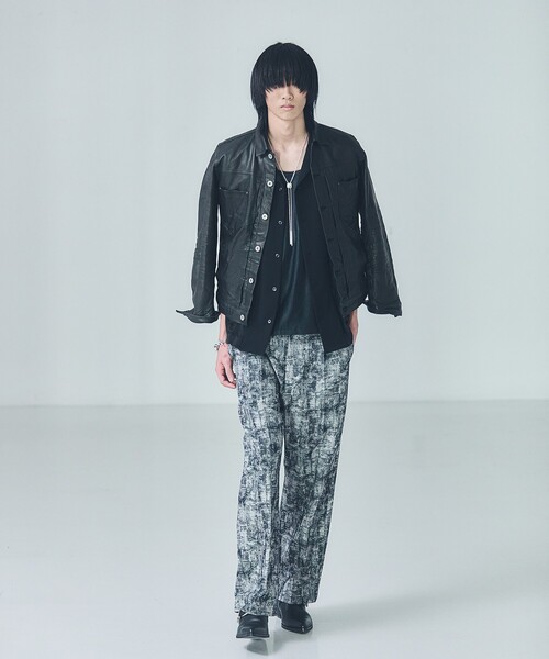 5351 POUR LES HOMMES（ゴーサンゴーイチプールオム）の「【総柄】ダンカリージャガード ワイド テーパード パンツ（その他パンツ・メンズ・ブラック/インディゴブルー・44/50/48/46）」の15枚目の写真