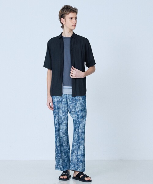 5351 POUR LES HOMMES（ゴーサンゴーイチプールオム）の「【総柄】ダンカリージャガード ワイド テーパード パンツ（その他パンツ・メンズ・ブラック/インディゴブルー・44/50/48/46）」の20枚目の写真