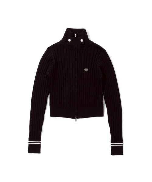 codegraphy（コードグラフィー）の「Drivers Neck Buttan Zip Knit（ニット/セーター・レディース・スカイブルー/White/Black・フリー）」の3枚目の写真