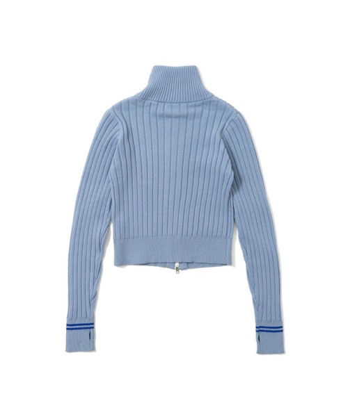 codegraphy（コードグラフィー）の「Drivers Neck Buttan Zip Knit（ニット/セーター・レディース・スカイブルー/White/Black・フリー）」の12枚目の写真