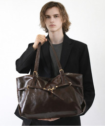 neos（ネオス）の「【neos】フェイクレザー ベルトデザイン トートバッグ メンズ レディース 大容量 A4対応（トートバッグ）」