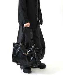 neos（ネオス）の「【neos】フェイクレザー ベルトデザイン トートバッグ メンズ レディース 大容量 A4対応（トートバッグ）」