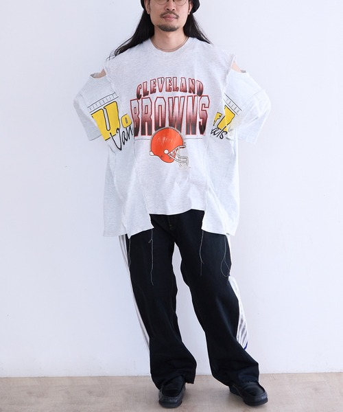 DISCOVERED(ディスカバード)の「DISCOVERED "newsed" Docking Layered Track Denim Pants(デニムパンツ・メンズ・その他2/その他1・FREE)」の7枚目の写真